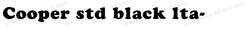 Cooper std black lta字体转换